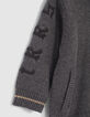 Grijs gebreid vest borduursel mouwen babyjongens-6