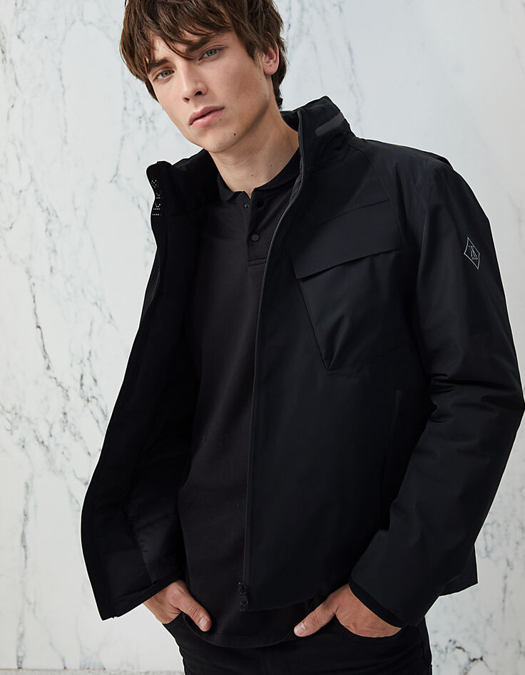 Jack in zwart nylon WATERPROOF Heren-1