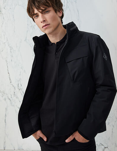 Men’s black WATERPROOF nylon jacket - IKKS