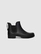 Schwarze Chelsea-Damengummistiefel Profilsohle-1