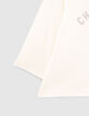 Baby girls’ ecru T-shirt with roller skate image-5