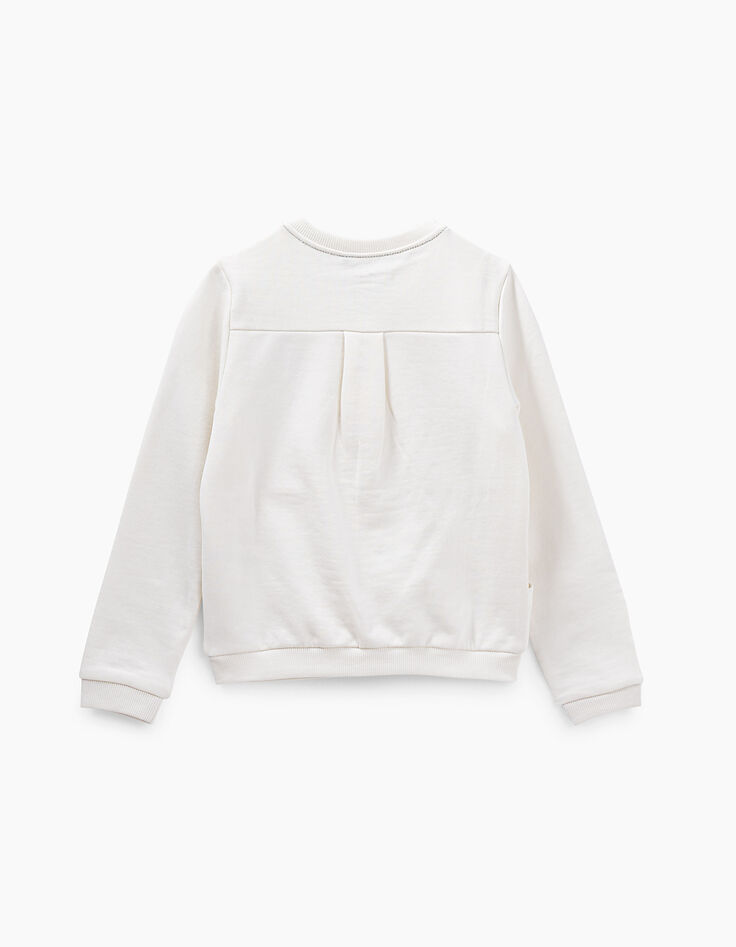 Gebroken wit vest met rits Essentiel meisjes-3