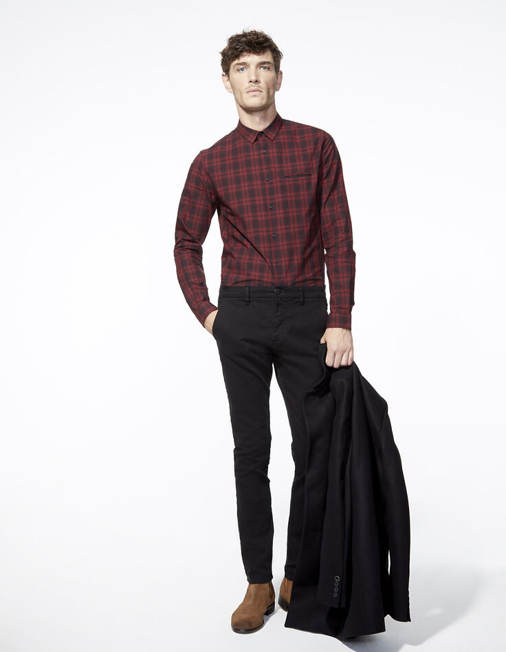 Men's black tapered jeans-6