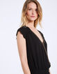 Robe cintrée en crêpe de viscose détails bijoux-5