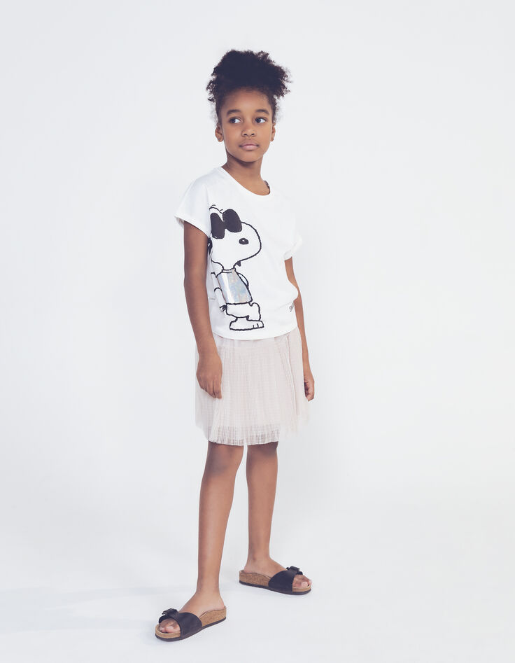 Camiseta blanco roto cropped SNOOPY ni&ntilde;a-7