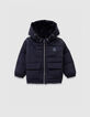 Girls’ 2-in-1 navy jacket and ecru gilet-3
