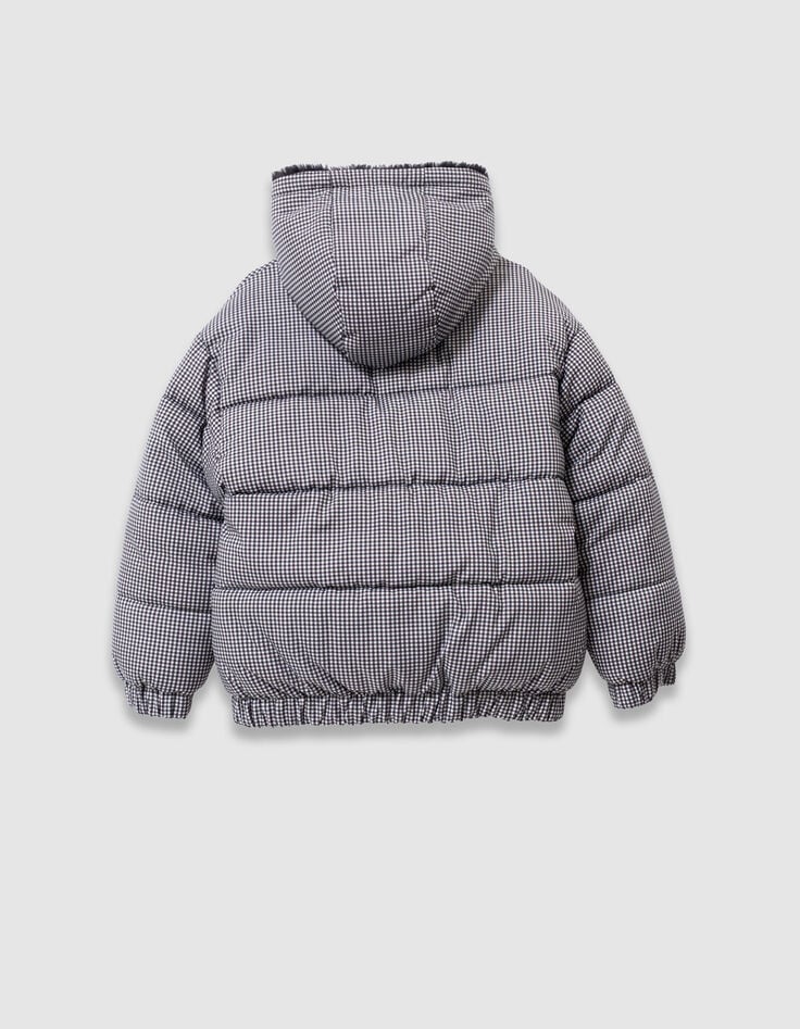 Plumas reversible negro pata de gallo y sherpa niña-6 Plumas reversible negro pata de gallo y sherpa niña-6