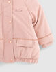 Parka rose fourrée bébé fille-4