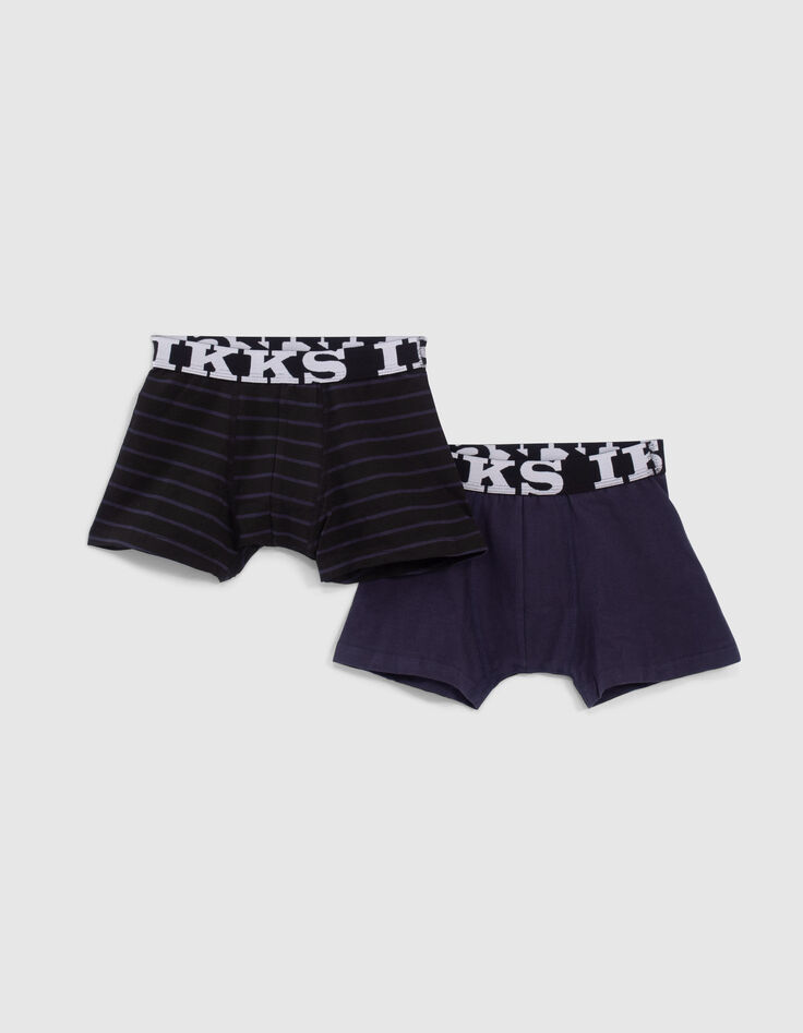 Boxers navy en zwarte strepen jongens-1