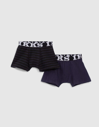 Boys’ navy/black stripe boxers - IKKS