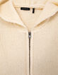 Girls’ ecru studded hooded cardigan-3