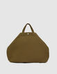 El bolso totebag kaki lona bordado Mujer-2