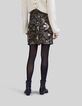 Korte zwarte rok LENZING™ ECOVERO™ orchideeprint Dames-5