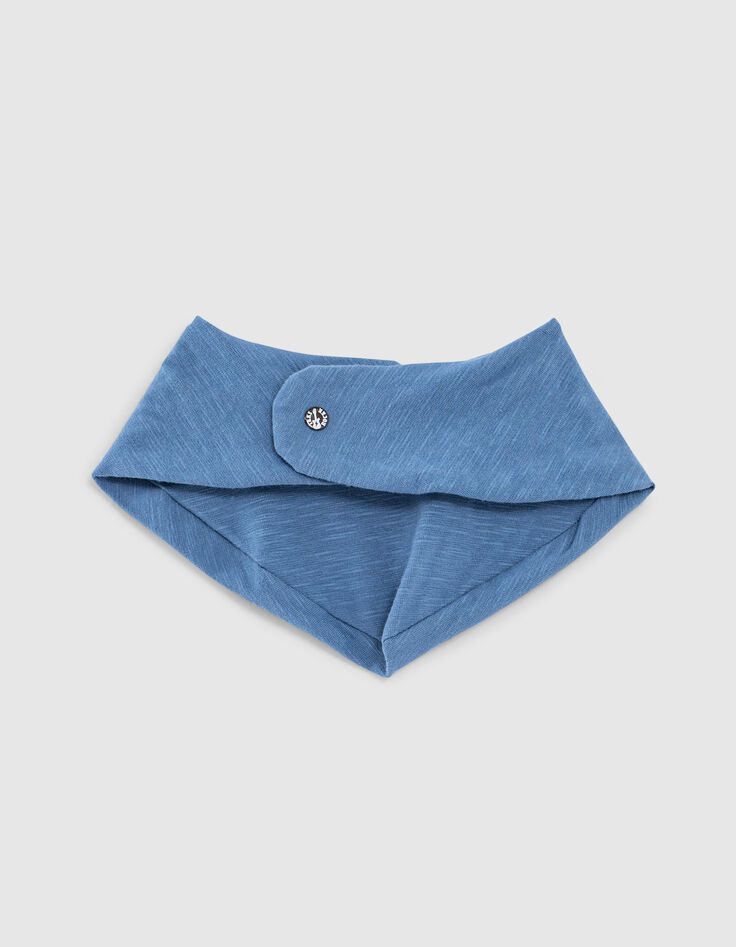 Blaues Babylätzchen aus Biobaumwolle mit Rocker-Print-4