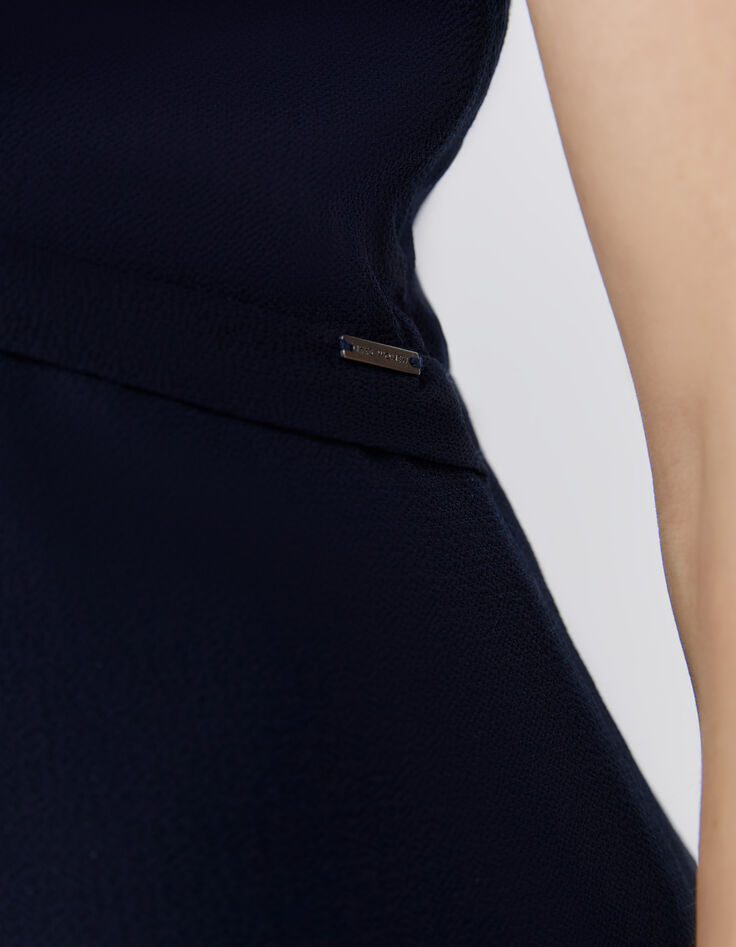Women’s navy dress with laced back-4 Women’s navy dress with laced back-4