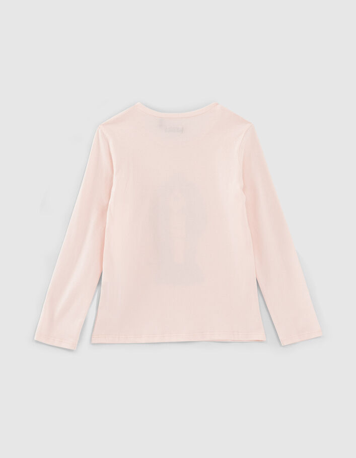 T-shirt rose pâle visuel chien-princesse fille - IKKS
