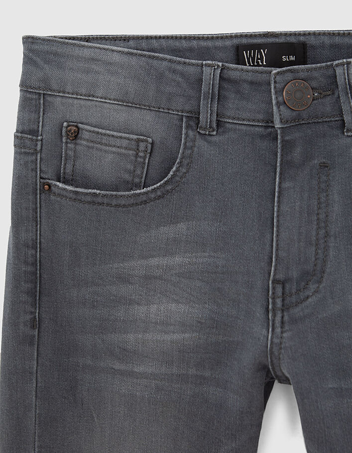 Blue grey slim jeans jongens  - IKKS