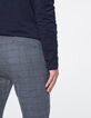 Men’s slate grey Prince of Wales check trousers-5