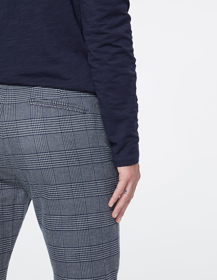 Men’s slate grey Prince of Wales check trousers-5