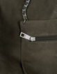 Khaki suede Hobo bag-8