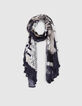 Men&rsquo;s chalk scarf with skeleton-sailor image-1