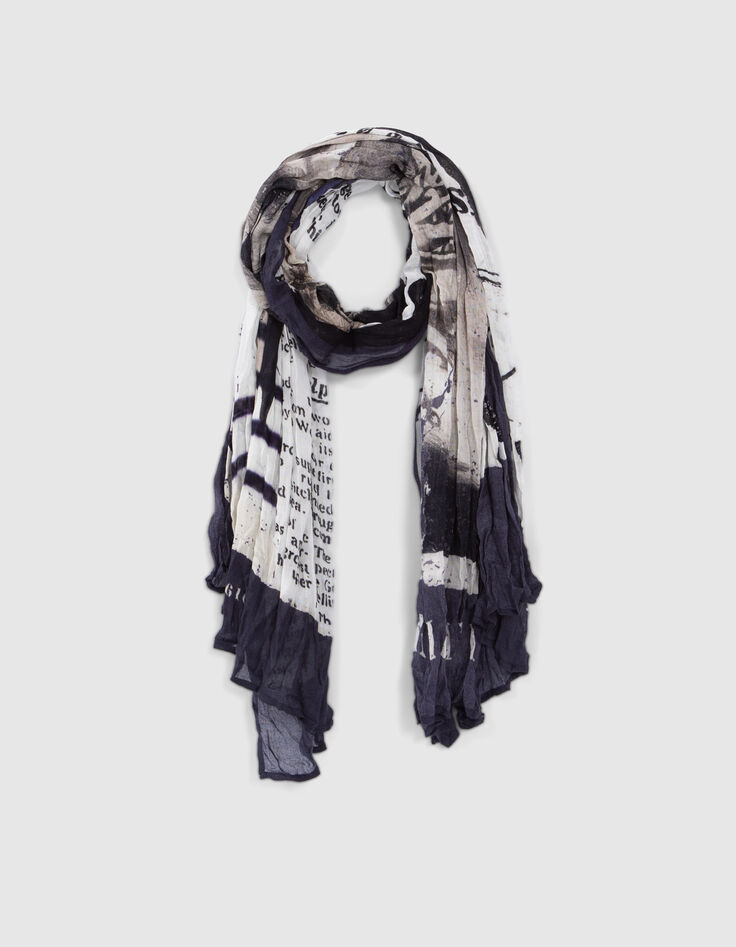 Men&rsquo;s chalk scarf with skeleton-sailor image-1