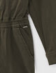 Girls&rsquo; bronze jumpsuit with chevrons on sleeve-6