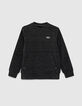 Navy Essential organic cotton fleece sweatshirt-1