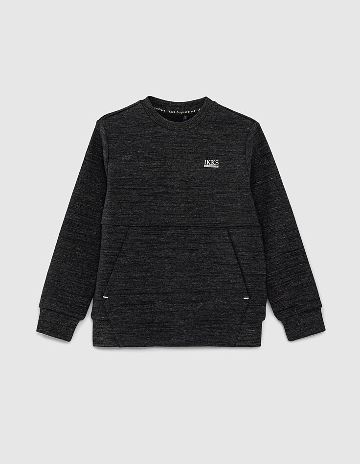 Navy Essential organic cotton fleece sweatshirt-1