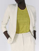 Women’s ecru shawl collar suit jacket-2