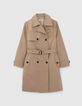 Unisex beige Gender Free trench coat-5