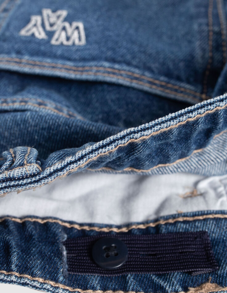 Blauwe STRAIGHT jeans biokatoen meisjes-5