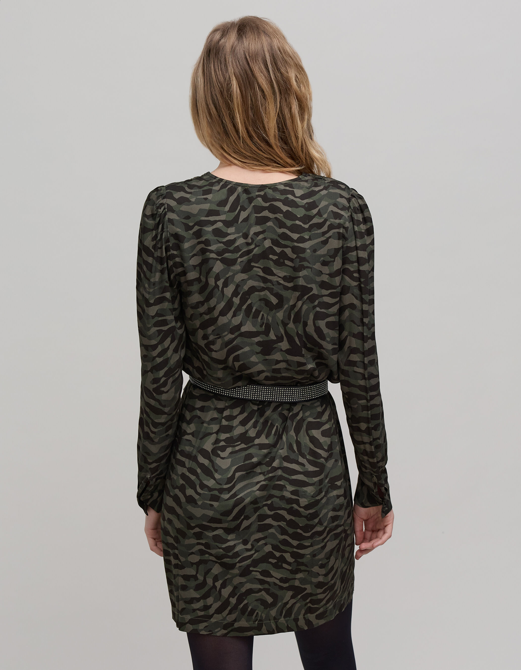 Robe kaki imprime camouflage Femme IKKS