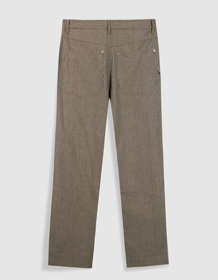 Pantalon battle gris motif rayures Homme-6