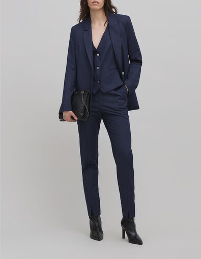 Gilet de costume marine rayures tennis Femme - IKKS