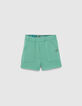 Baby boys’ green/exotic motif reversible Bermuda shorts-3