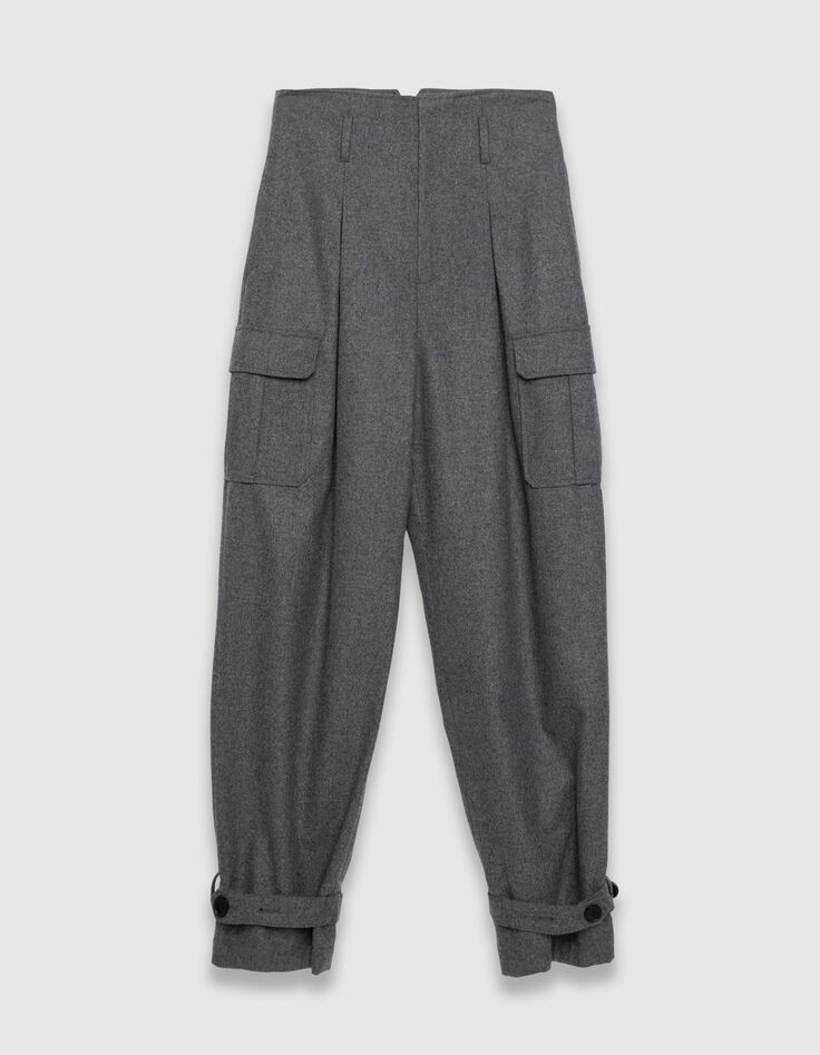 Grijze flanellen battlebroek Dames-7