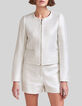 Veste maille coton bio façon tweed enduit silver Femme-2