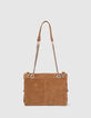 Sac pochette 1440 Reporter en cuir velours sable Femme-2