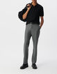 Polo negro punto flameado hombre-1