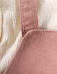Ensemble robe-salopette rose et T-shirt écru bébé fille-9