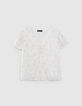 Blouse blanc cass&eacute; broderies dor&eacute;es fille-2