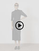 Dames midi-jurk van zwart gecoat kant-7