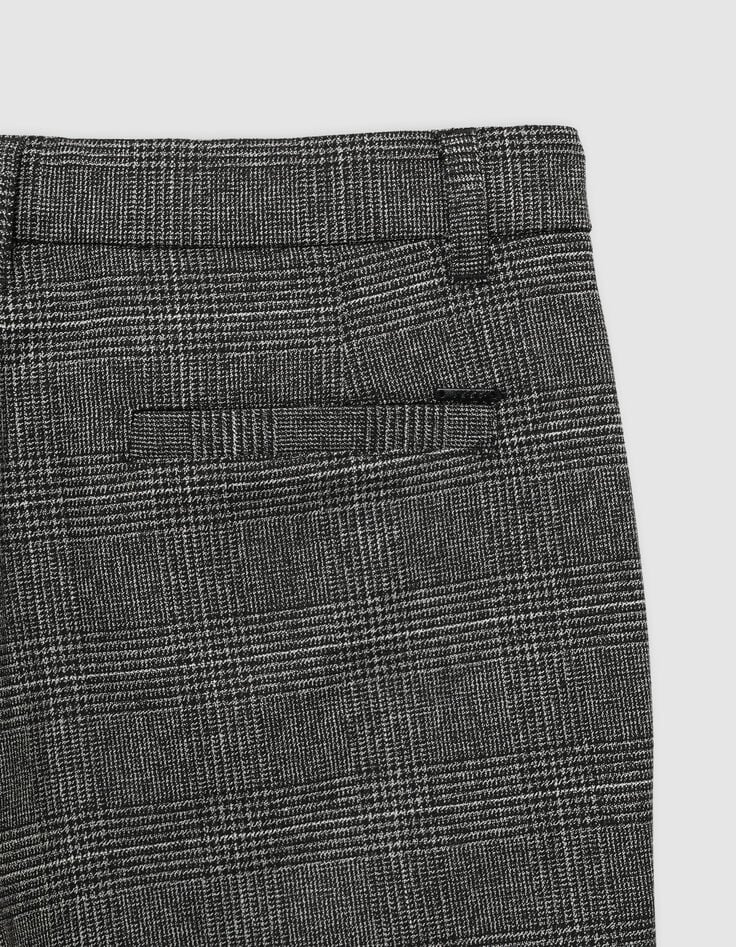 Schwarze Prince of Wales CHINO-Hose für Jungen-6