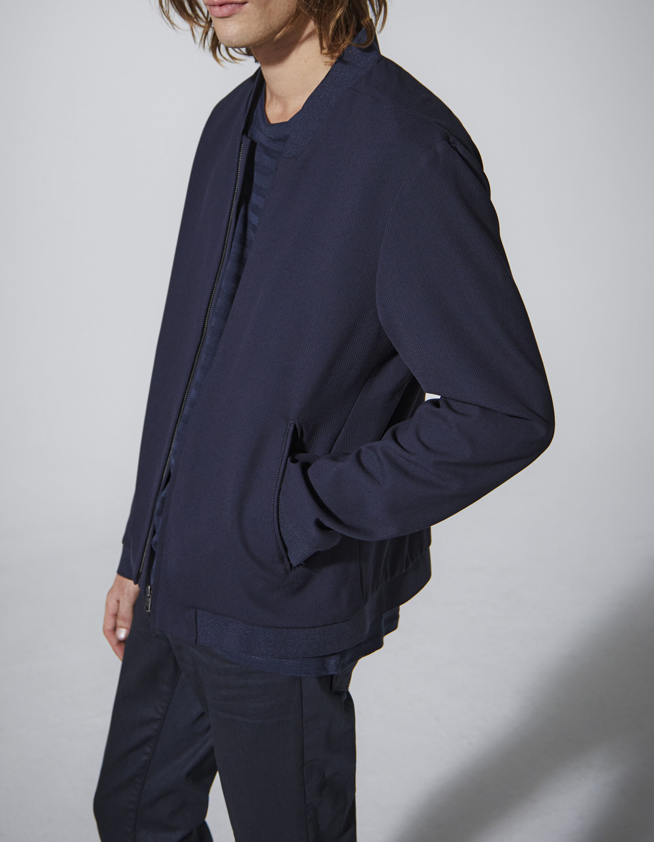 Bomber azul marino hombre online