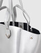 Sac cabas The Writer en cuir silver double anse femme-5