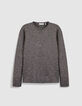 Lang&auml;rmeliger grau Herren-Strickpullover-6