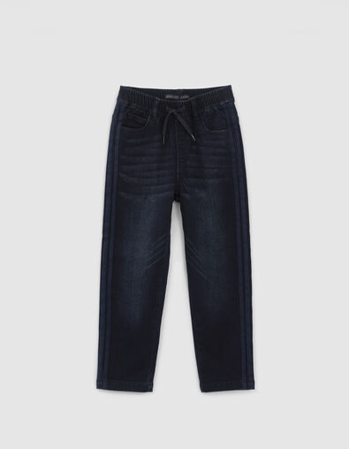 Boys&rsquo; raw JOGGER jeans with side bands - IKKS