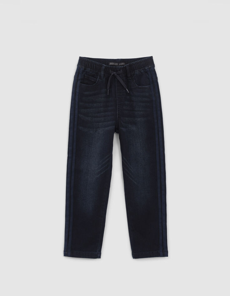 Boys&rsquo; raw JOGGER jeans with side bands-1