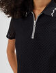 Zwarte top in ajour met rits I.Code-2